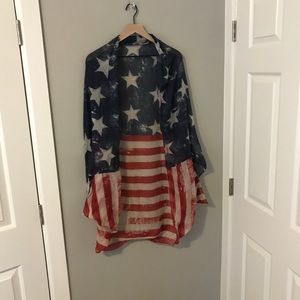 American flag shawl